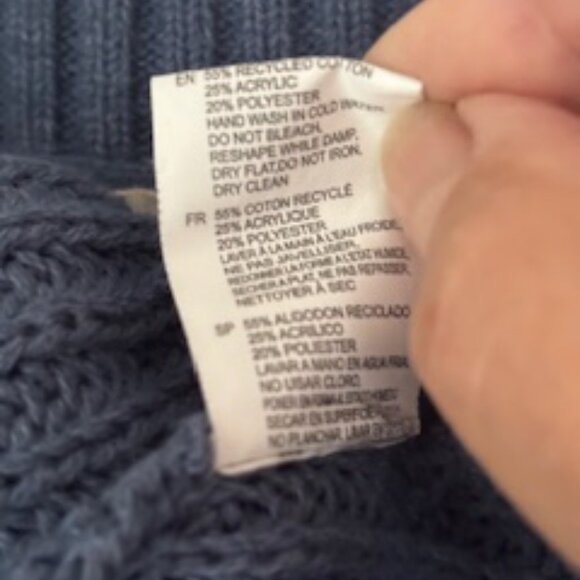 Eco Brand BY DESIGN OVERSIZED Blue Sweater Vest - Picture 6 of 6